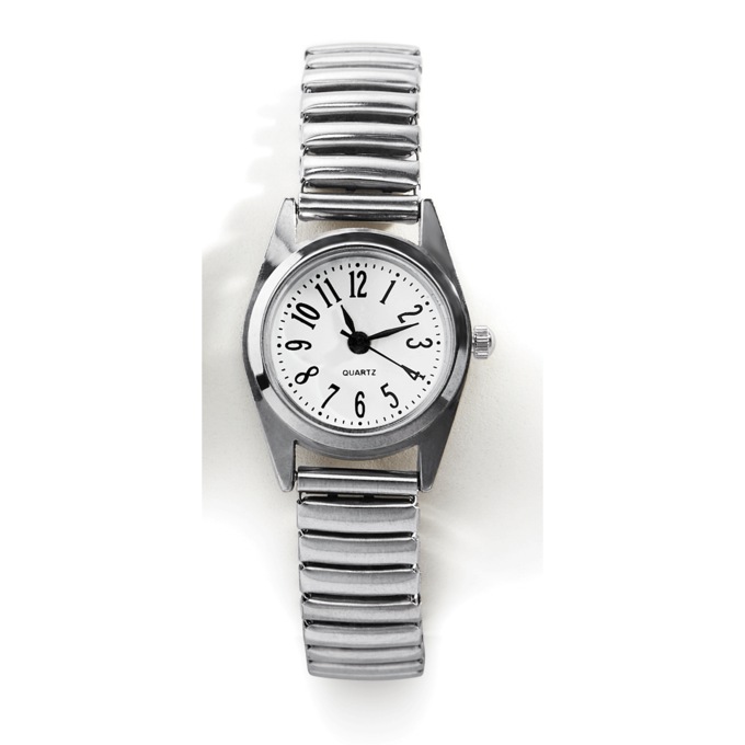 Classic Stretch Watch, Silvertone, large