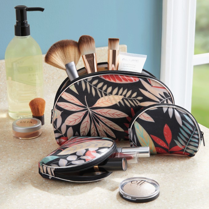 3-Piece Cosmetic Bag Set, , large