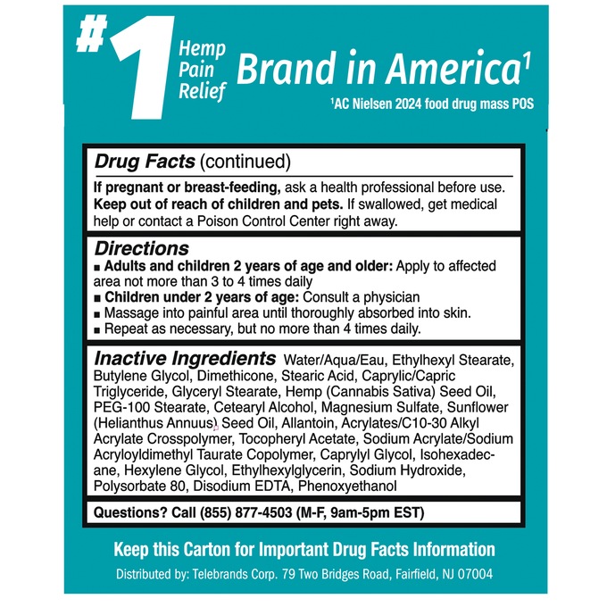 Hempvana Epsom Salt Pain Relief Cream, White, large