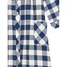 Flannel Snap-Front Duster, Navy, large