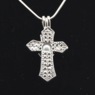 Genuine Pearl Cross Pendant, , large