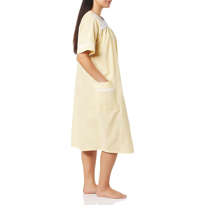 Duster With Embroidered Yoke, Sunshine Stripe, large