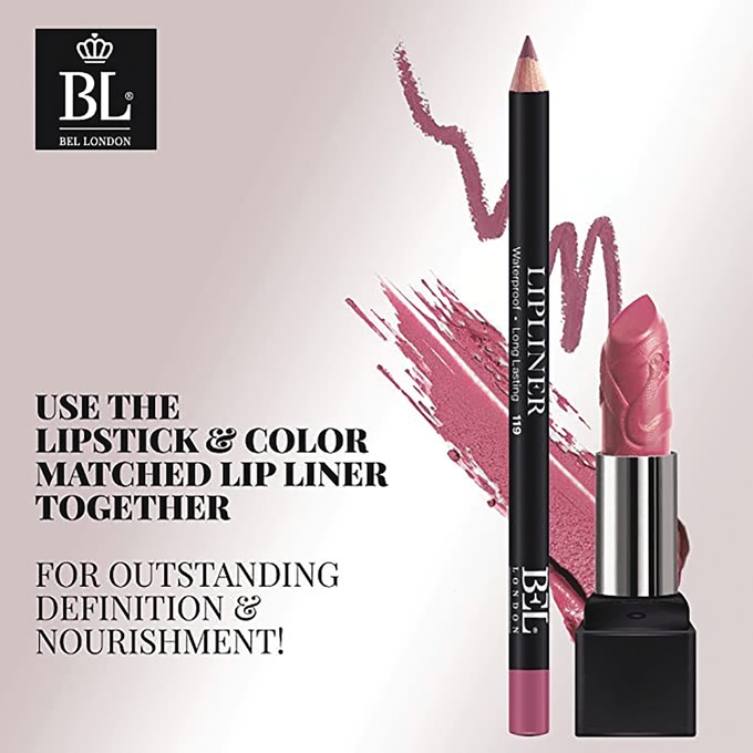BEL London Lipstick & Lipliner Set, Pink, large