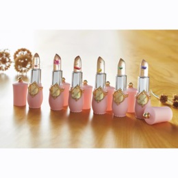 Set of 6 Color-Changing Jelly Lipsticks with Real Flowers and Golden Flakes, , large