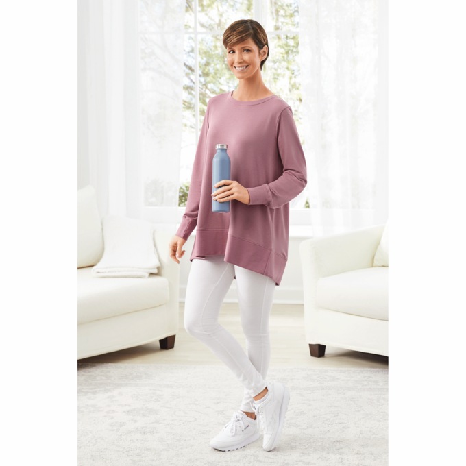 Hi-Low Pleated-Back Tunic, , large