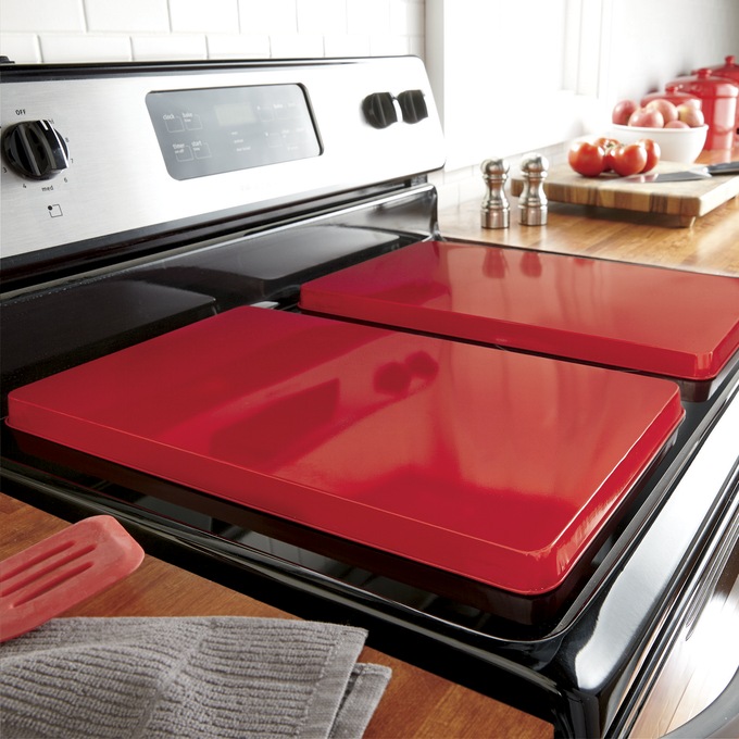 Set of 2 Rectangle Burner Covers, , large