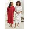 2-Pack Cotton Knit Henley Nightshirts for Women, , large