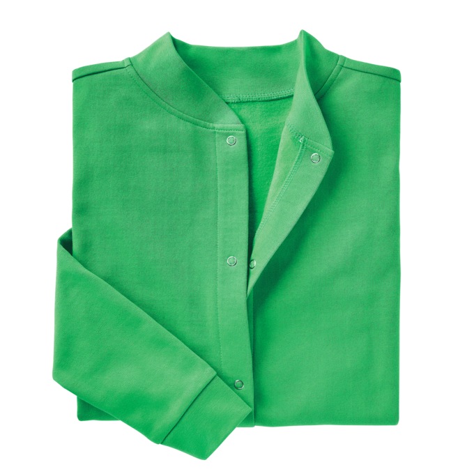 Snap-Front Cardigan, Tropical Green, large